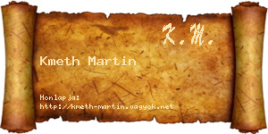 Kmeth Martin névjegykártya